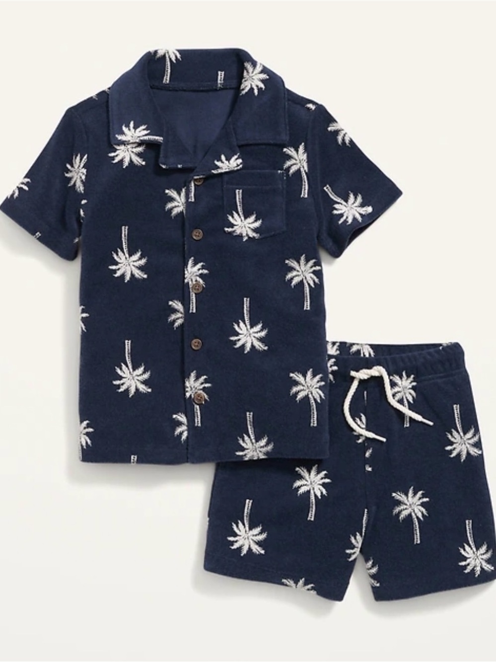 Old Navy Soft Loop Terry Shirt and Shorts Set for Toddler Boys